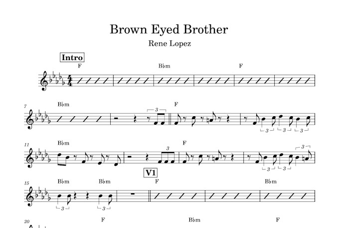 create a professional chord chart or lead sheet